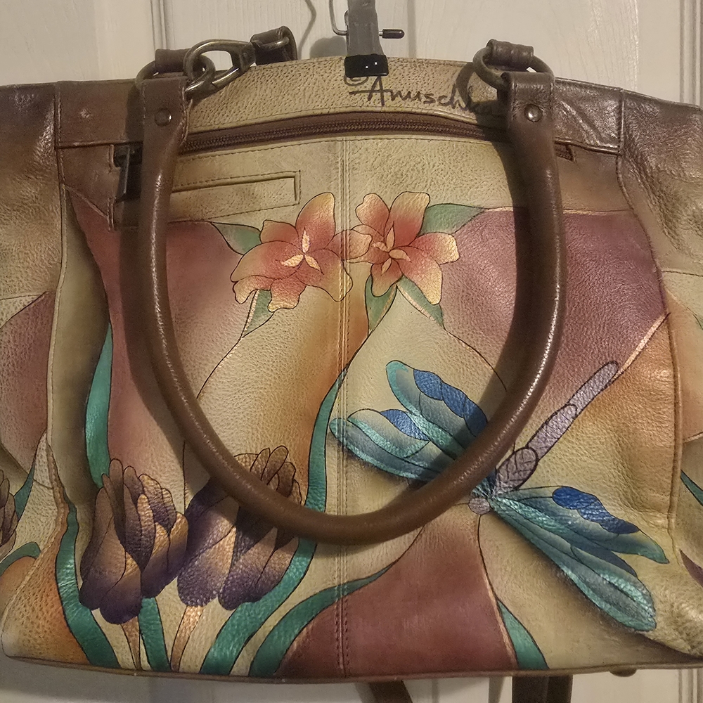 Anuschka Multicolor Hand-Painted Leather Tote